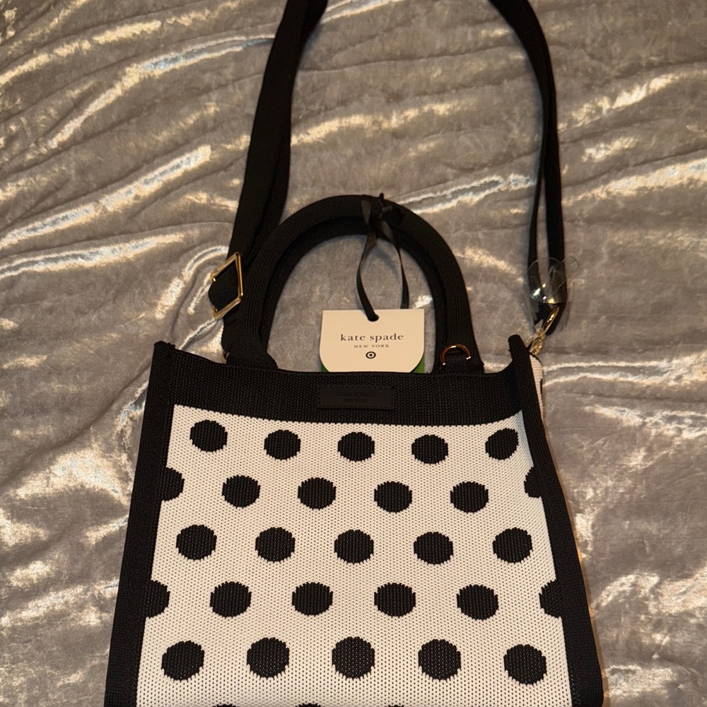 Kate Spade Black and White Polka Dot Tote